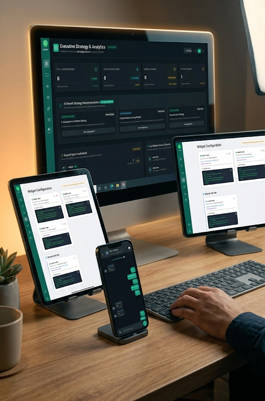 O-Chat Dashboard & Live Chat System Mockup